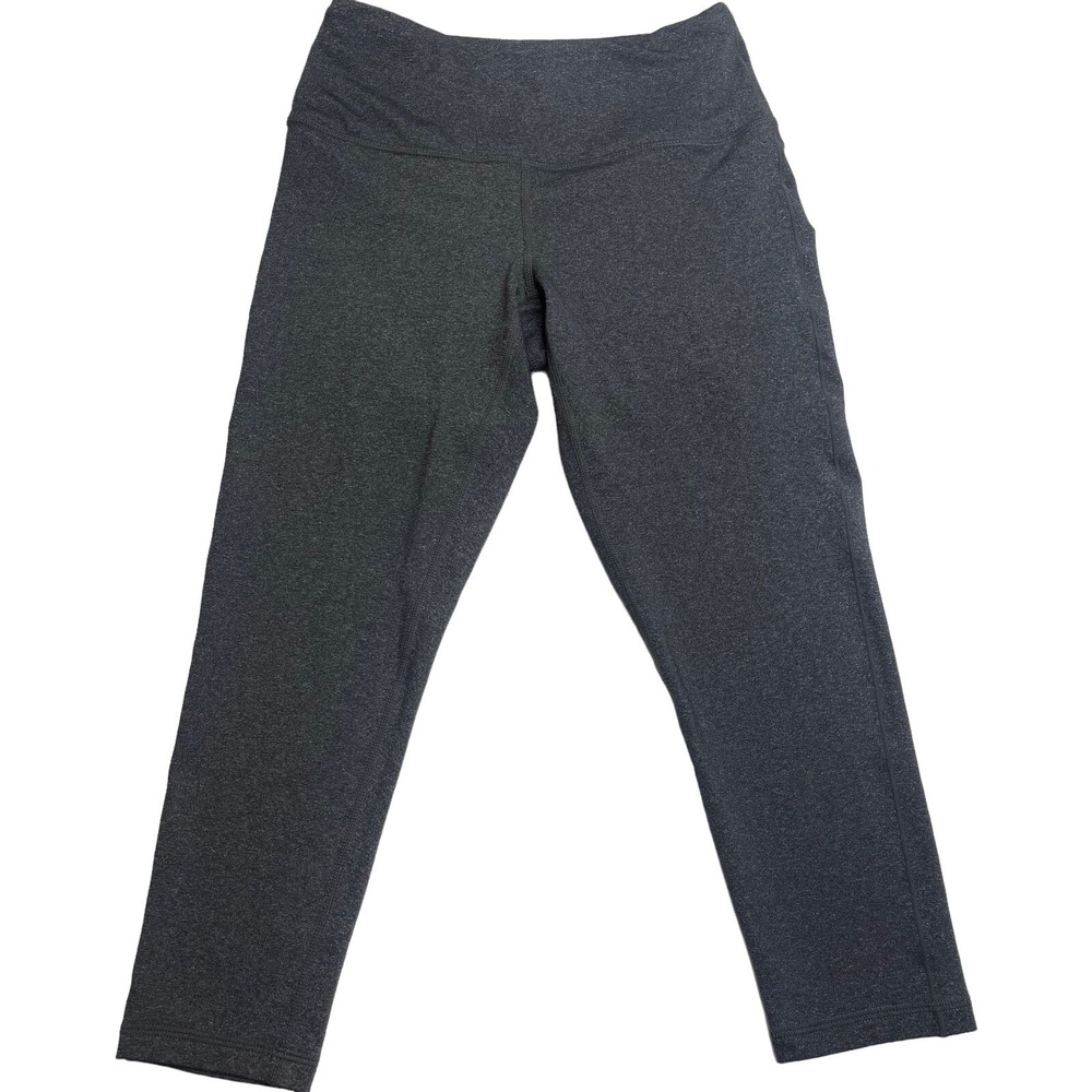 Prana Charcoal Grey High Waist Crop Athletic Leggings Pants‎ Women's Size S - Picture 4 of 8
